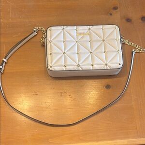 Michael Kors White Quilted Crossbody Bag